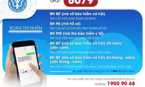 Từ ngày 1-8 chỉ sử dụng đầu số 8079 trong tra cứu BHXH, BHYT